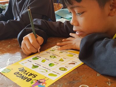 Photo: WFP/Photolibrary Child studying in a classroom