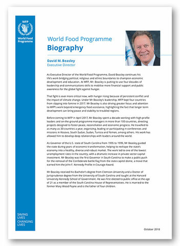 director executive biography wfp food bio governance leadership