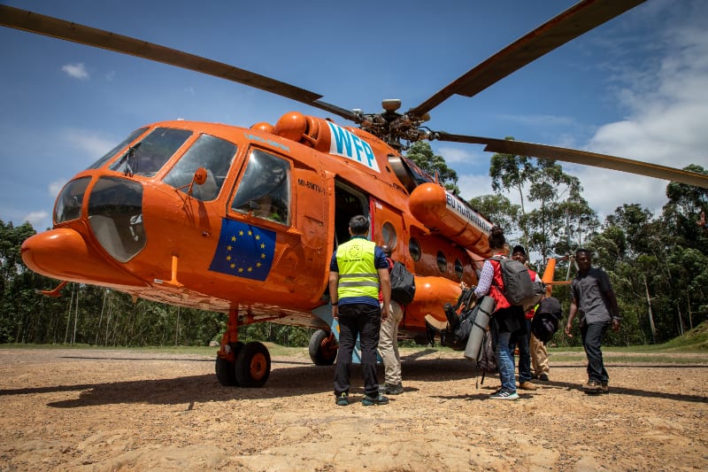 wfp and eu helicopter