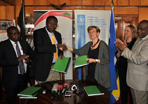 WFP and Kenya's Ministry of Devolution and ASALs sign agreement on food security and humanitarian relief 