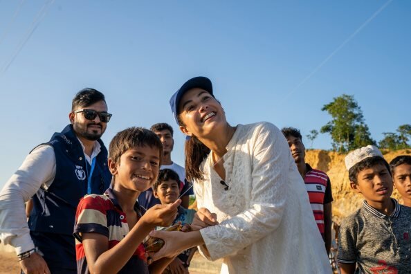 WFP Goodwill Ambassador and Arab Star Hend Sabry visits Rohingya Refugees in Bangladesh