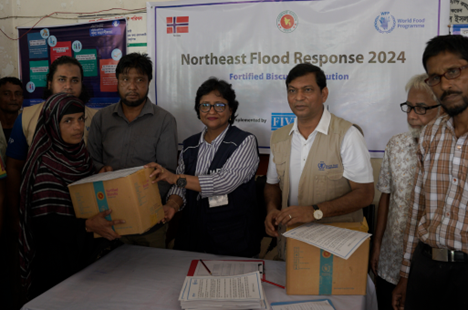 WFP Provides Emergency Food Assistance for Flood-affected People in Northeast Bangladesh
