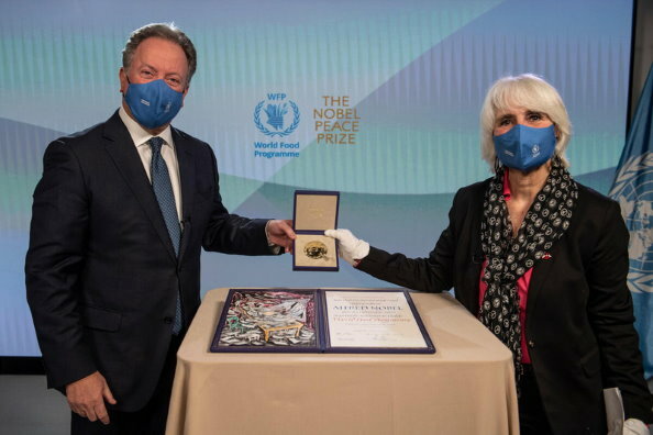 WFP chief urges world to use its wealth to prevent famine in Nobel acceptance speech 