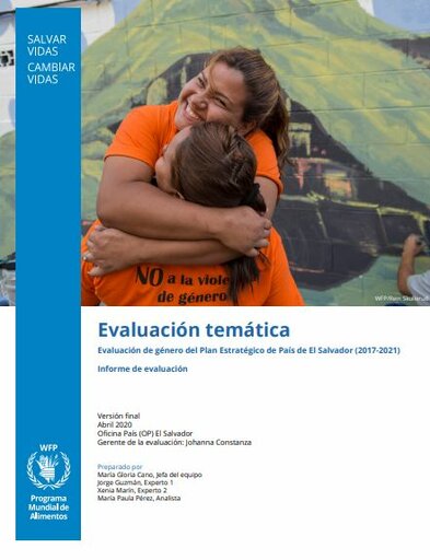 El Salvador, Country Strategic Plan's Gender related topics: Evaluation