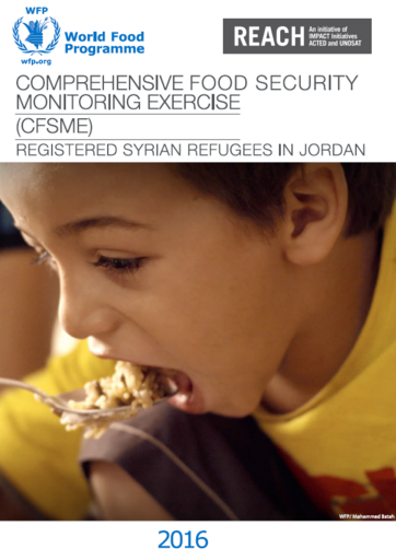 Jordan - Comprehensive Food Security Monitoring Exercise (CFSME): Registered Syrian Refugees in Jordan, 2016