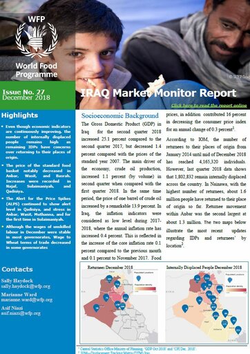 Iraq - Market Monitor Report, 2018