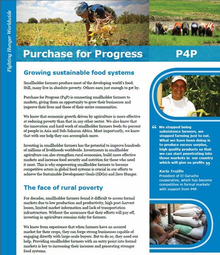 Purchase for Progress: Improving livelihoods to achieve food security