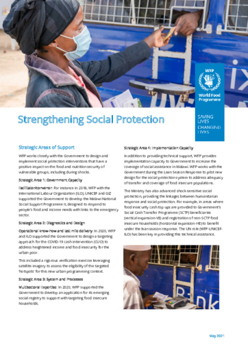 2021 – Social Protection Factsheet – WFP Malawi, May 2021