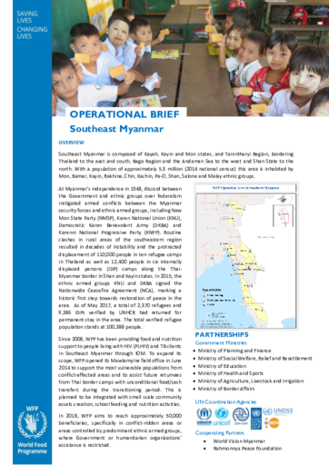 2018 - Operational Brief - Southeast Myanmar