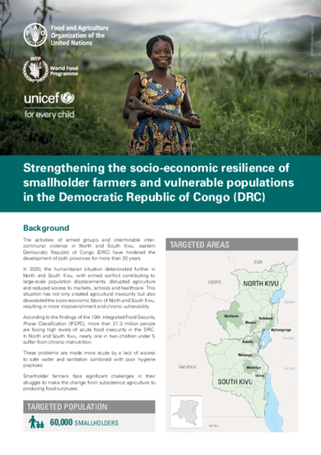 DRC: Strengthening the socio-economic resilience of smallholder farmers and vulnerable populations - 2021