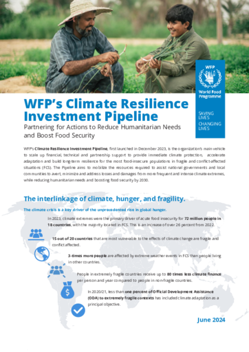 WFP’s climate resilience investment pipeline