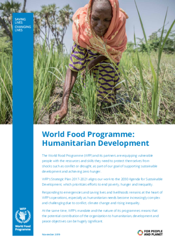 2019 - WFP : Humanitarian Development