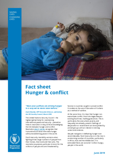 2019 - Hunger and Conflict factsheet