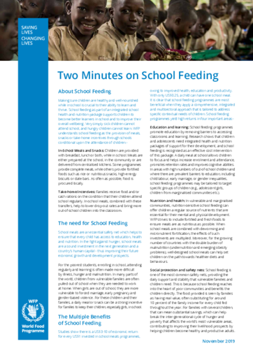 Two Minutes on School Feeding