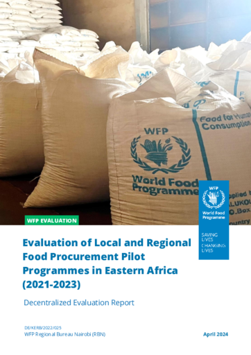 Eastern Africa, Evaluation of Local and Regional Food Procurement Pilot Programmes 2021-2023