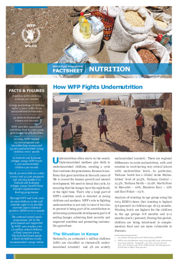Nutrition - WFP Factsheet