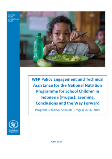 WFP Policy Engagement and Technical Assistance for the National Nutrition Programme for School Children in Indonesia (Progas): Learning, Conclusions and the Way Forward