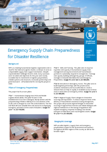 2021 Emergency Supply Chain Preparedness for Disaster Resilience, May 2021
