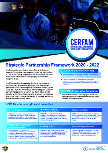 CERFAM Strategic Partnership Framework 2020 - 2022