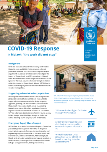 2021 - COVID-19 Response In Malawi: “The work did not stop”, May 2021
