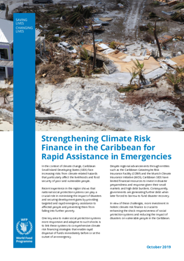Strengthening Climate Risk Finance in the Caribbean for Rapid Assistance in Emergencies