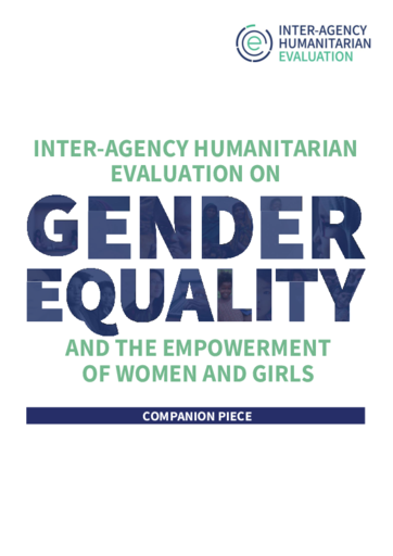 Review of Progress on Mainstreaming Gender Equality and the Empowerment of Women and Girls (GEEWG) into the Humanitarian, Development and Peace Nexus Agenda, May 2021