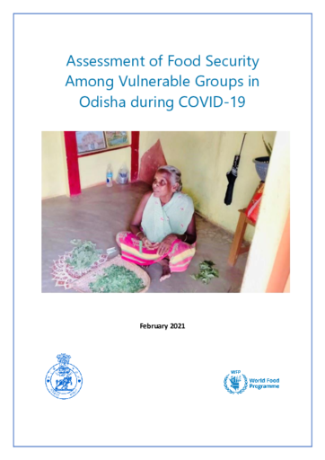 Assessment of Food Security Among Vulnerable Groups in Odisha during COVID-19