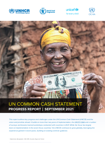 UN Common Cash Statement Progress Report September 2021