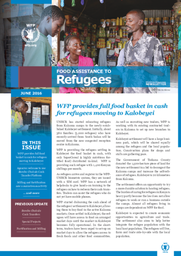 Food Assistance to Refugees - WFP Newsletter