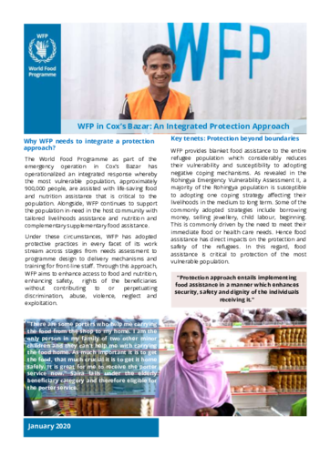 WFP in Cox's Bazar - An integrated protection approach