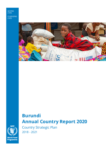 WFP Burundi Annual Country Report 2020 