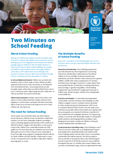 Two Minutes on School Feeding - 2020