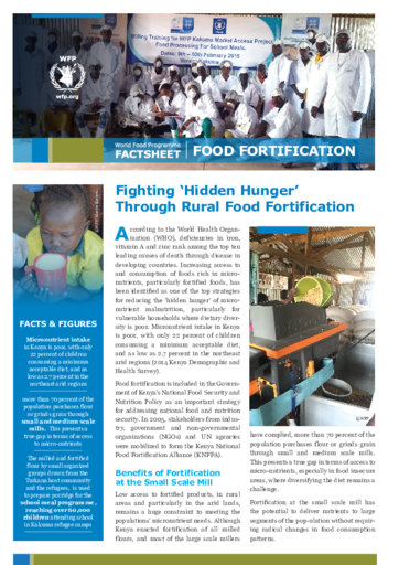 Food Fortification - WFP Factsheet