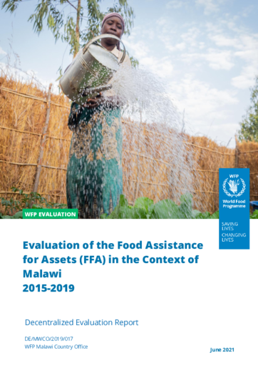 Malawi, Food Assistance for Assets 2015-2019: Evaluation