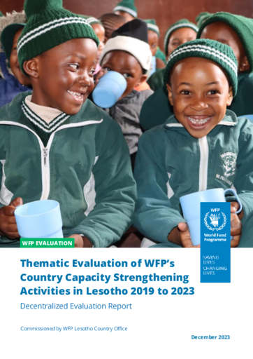 Lesotho, Thematic Evaluation of WFP’s Country Capacity Strengthening Activities in Lesotho 2019-2023