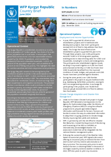 WFP Kyrgyz Republic - Country Brief