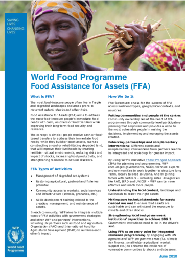 WFP Food Assistance for Assets (FFA) - 2020