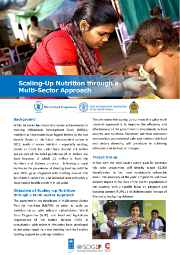Scaling-Up Nutrition through a Multi-Sector Approach