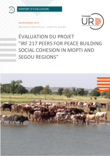Mali, Evaluation of the joint project “Peers for Peace Building, Social Cohesion in Mopti and Ségou Regions”