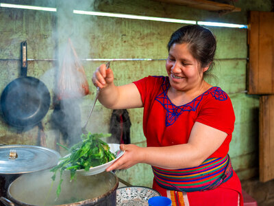 Photo: WFP/Giulio d'Adamo Maria prepares a meal at her home in the Pexlá Grande community of Nebaj municipality, Quiché, Guatemala, on 3 August 2023.