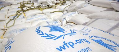 WFP sacks of food item