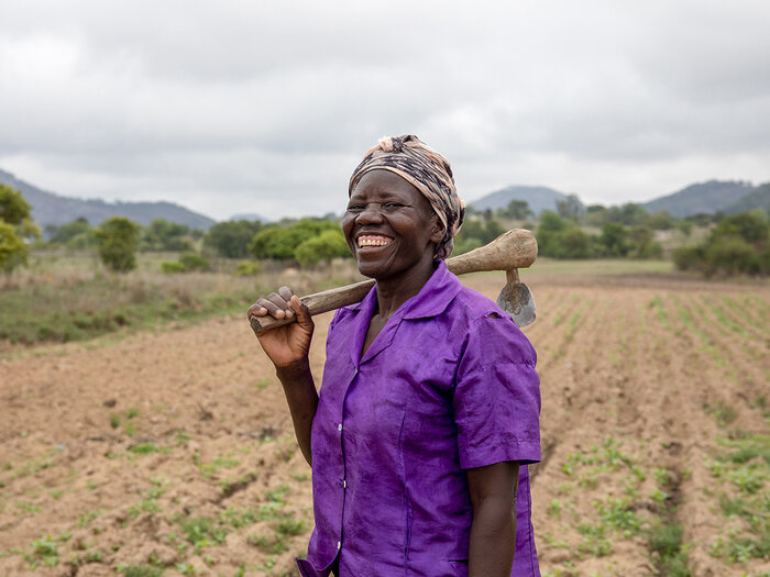 A woman farmer in the field