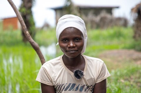 Amina Hakizimana saved her house from Burundi's heavy floods thanks to WFP cash that went to reinforcing her home. Photo: WFP/Irenee Nduwayezu.
