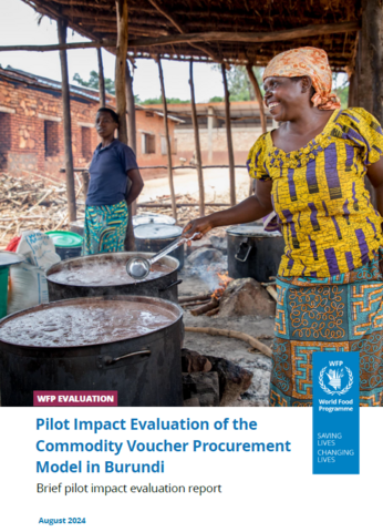 Woman in front of pot in Burundi