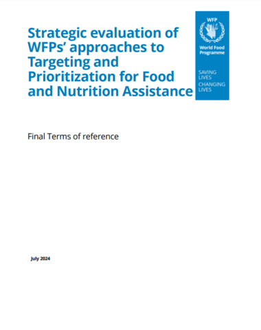 Cover of strategic evaluation of WFPs’ approaches to Targeting and Prioritization