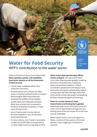 Water and food security