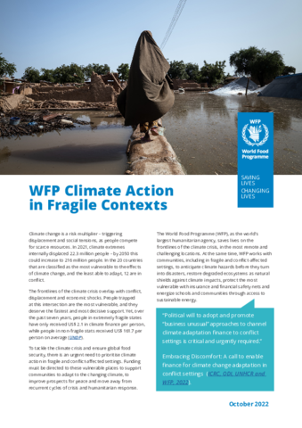 WFP Climate Action In Fragile Contexts | World Food Programme