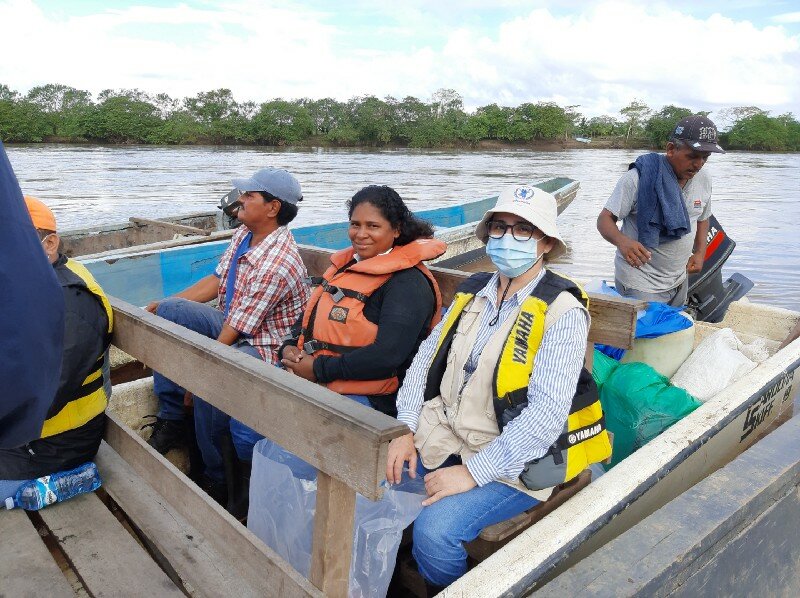 Ada working on the recent response to Hurricanes Iota and Eta in remote areas of Nicaragua.