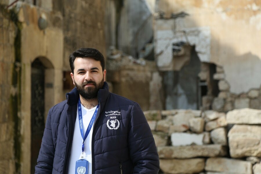 Bashir on a field mission in Kallaseh neighbourhood old city of Aleppo. Photo: WFP/Hussam Al Saleh