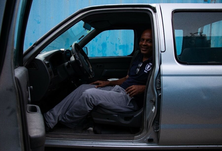 Bertin, a WFP staff affected by the earthquake